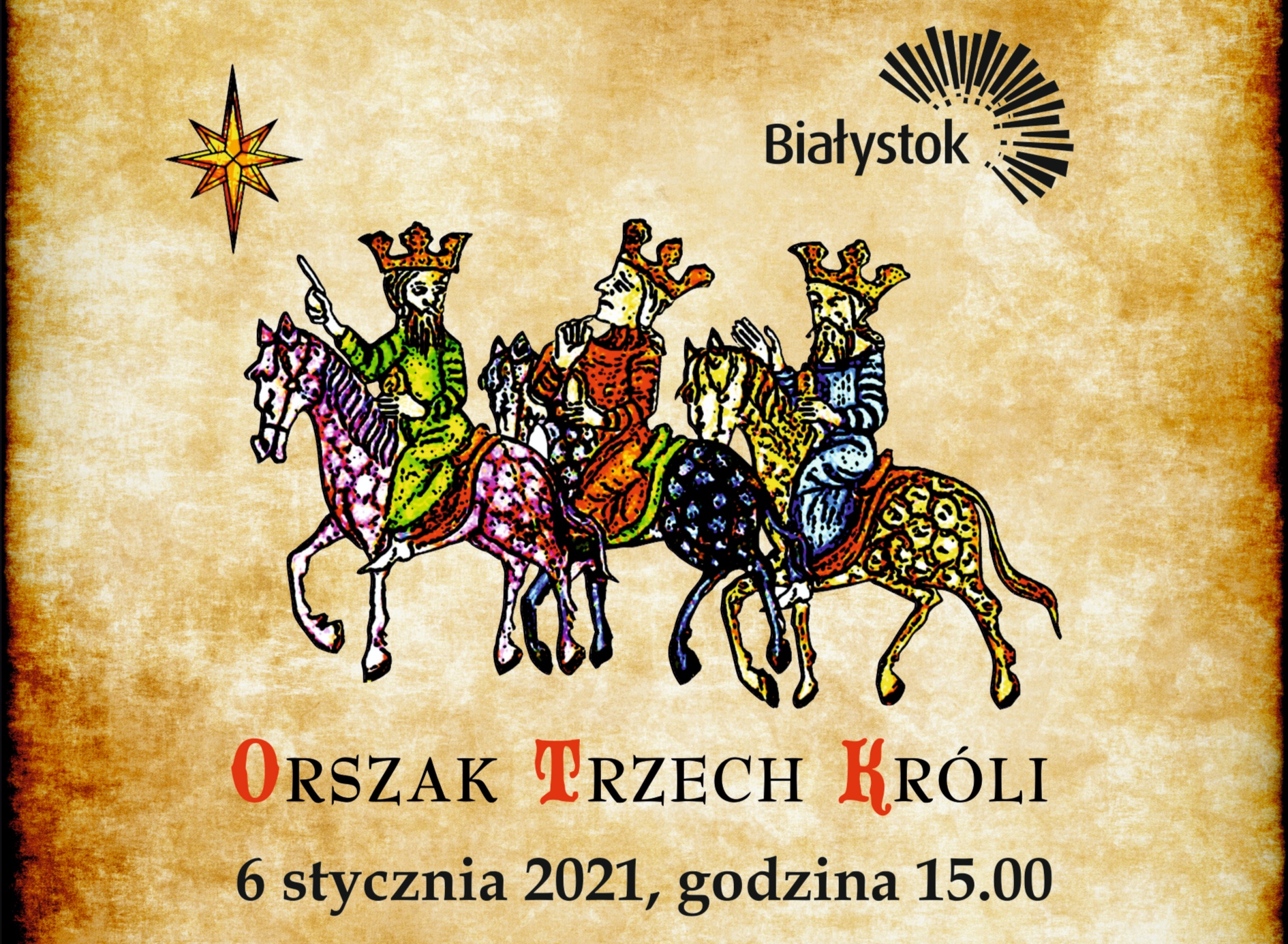 Plakat wydarzenia orszak trzech króli