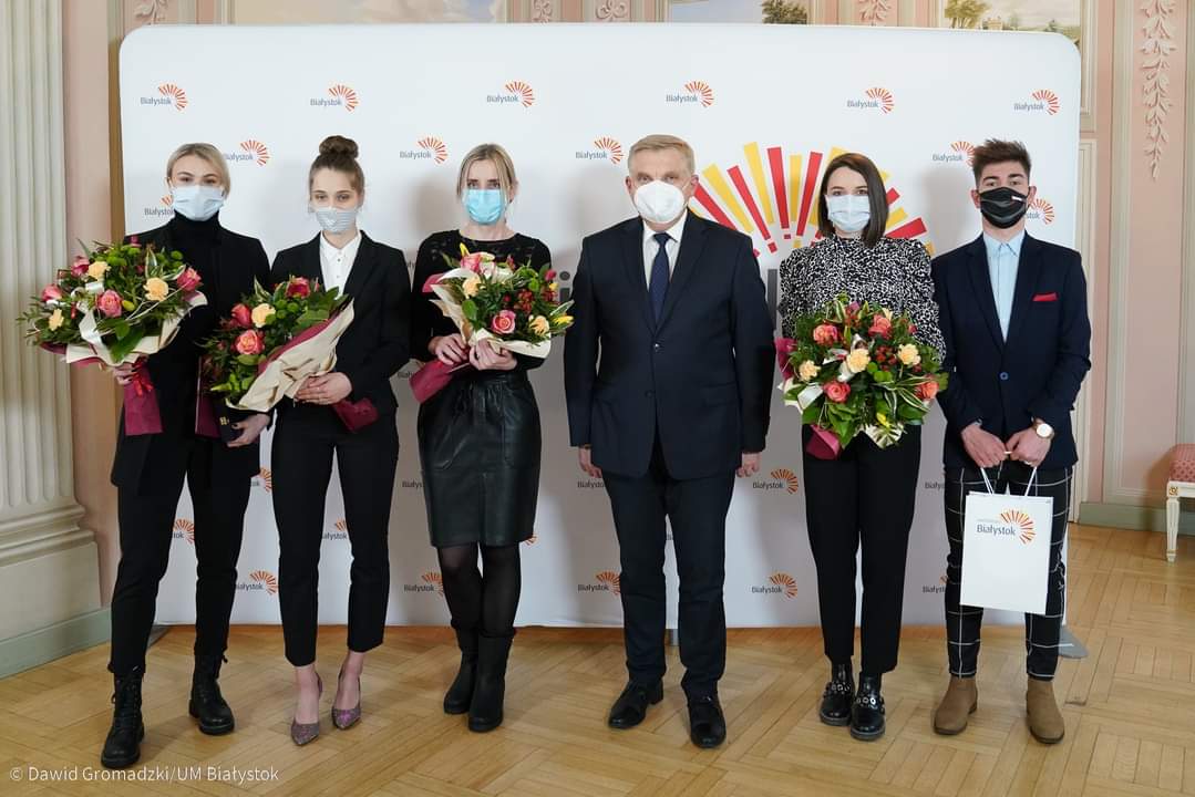 prezydent i zawodnicy juvenii białystok