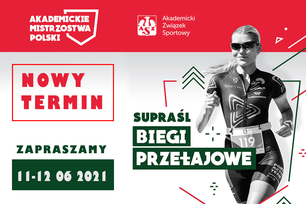 Plakat promujący biegi przełajowe