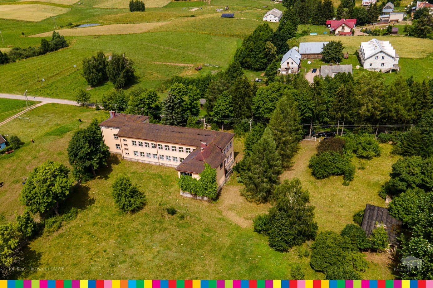Widok budynku z lotu ptaka