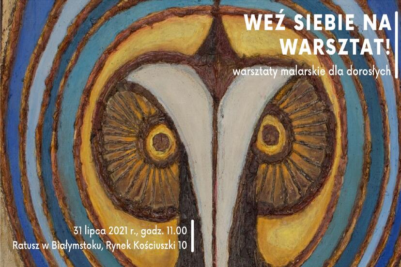 Plakat promujący warsztaty malarskie