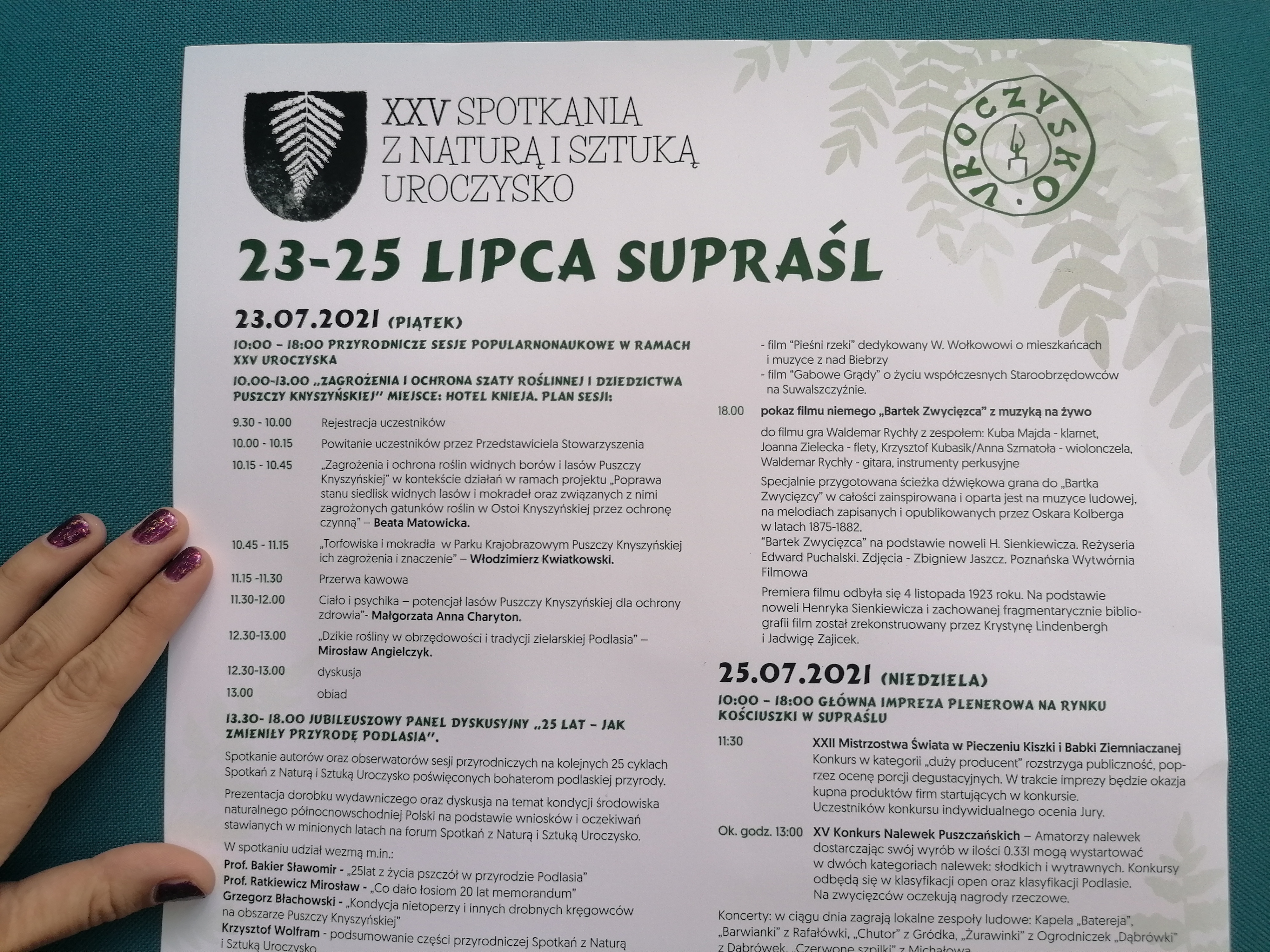 Plakat informacyjny Uroczyska