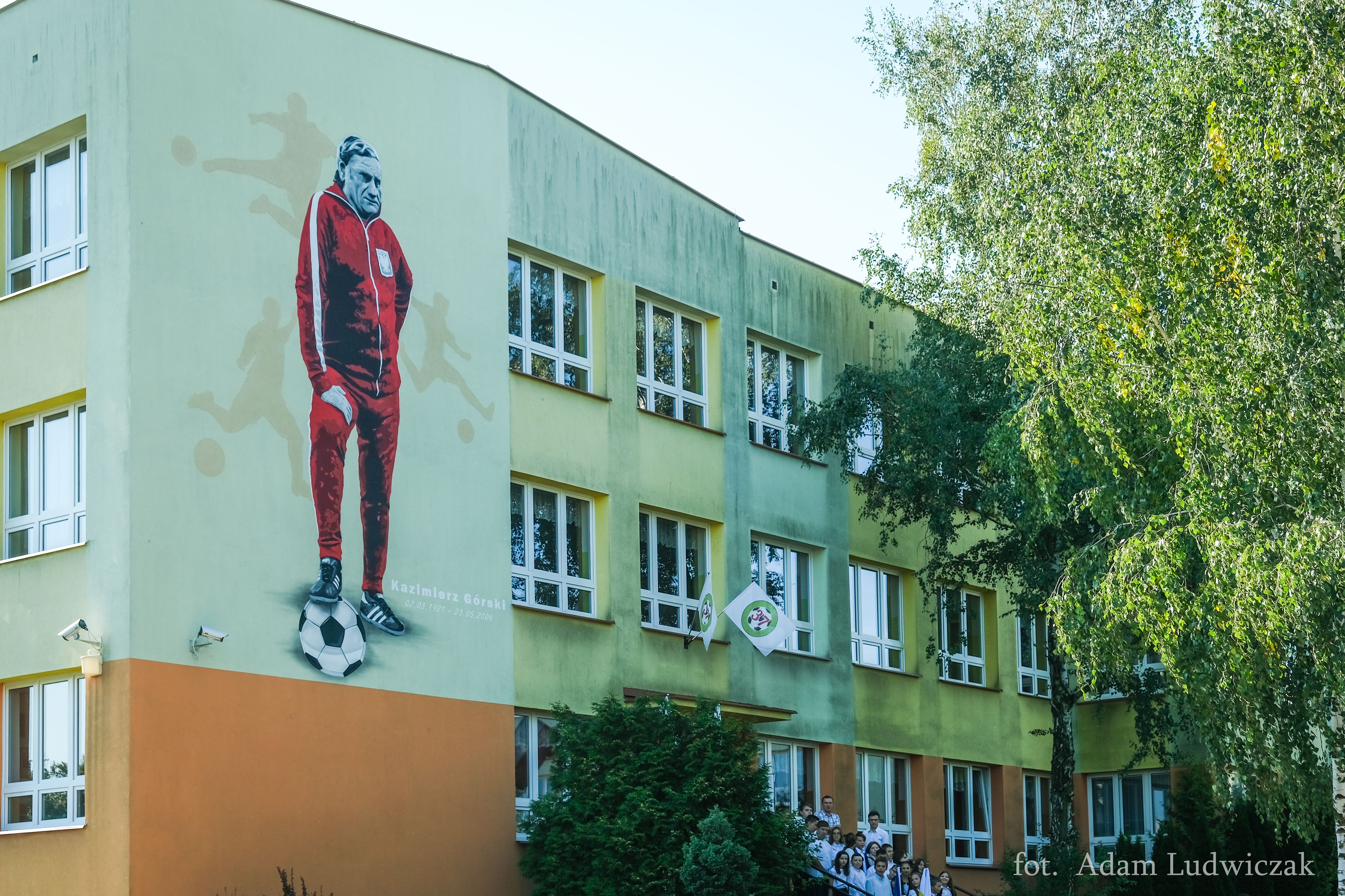 Mural z podobizną Kazimierza Górskiego