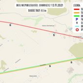 Grafika przedstawiająca trasę biegu