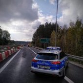 Radiowóz w miejscu wypadku