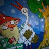 Mural z wizerunkiem krasnoludków