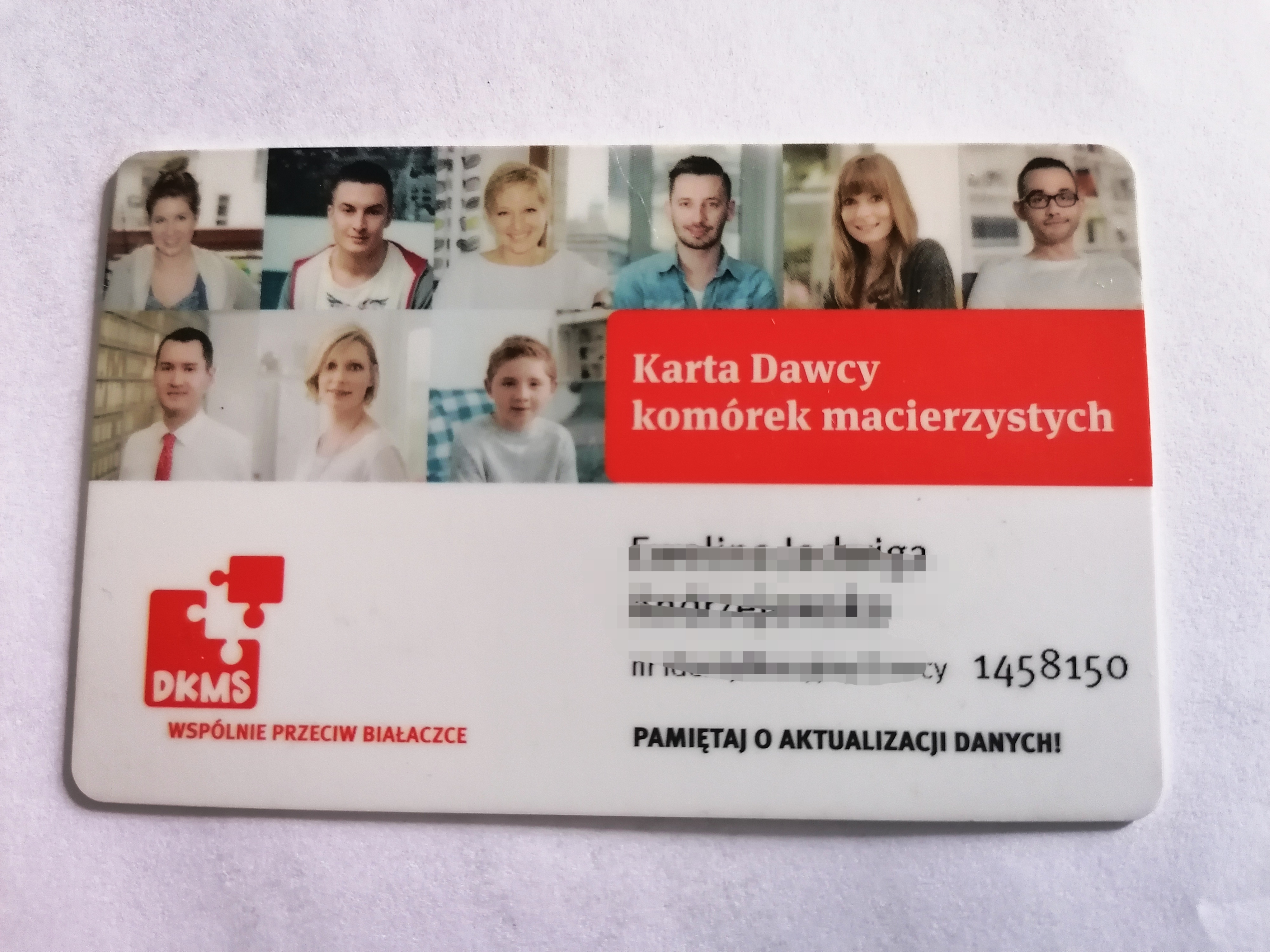 Karta dawcy komórek macierzystych