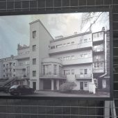 zdjecia modernistyczny budynków Kowna na wystawie na na Wydziale Architektury Politechniki Białostockiej