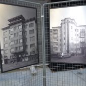 zdjecia modernistyczny budynków Kowna na wystawie na na Wydziale Architektury Politechniki Białostockiej