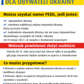 Ulotka numer pesel dla obywateli ukrainy