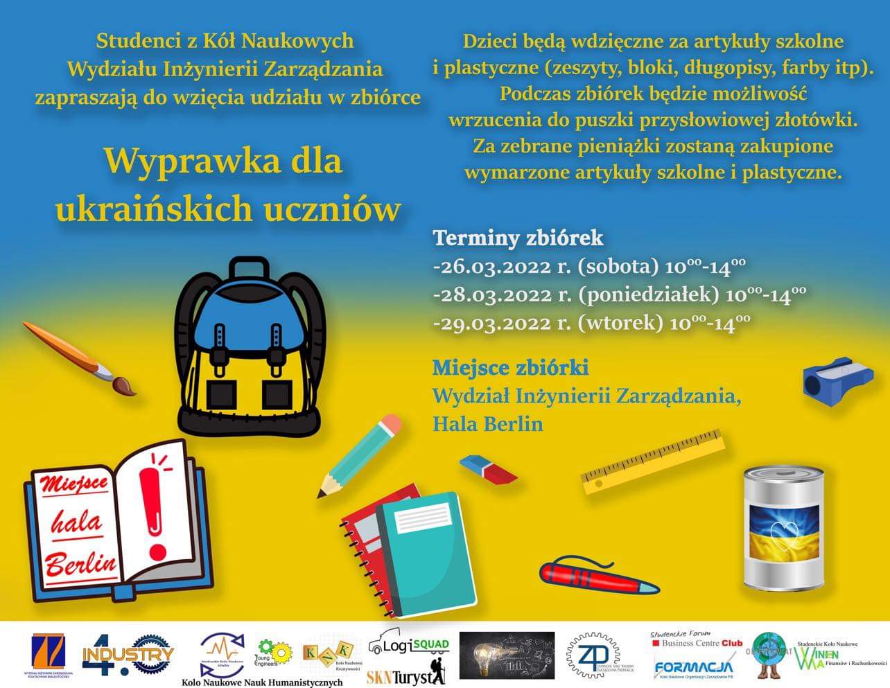 Plakat promujący zbiórkę
