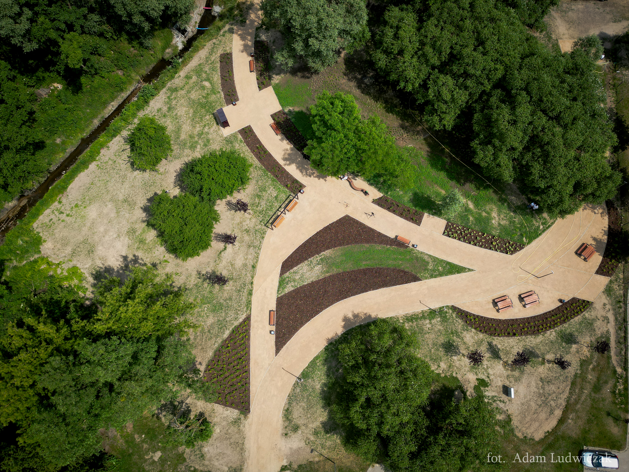 Park kieszonkowy z lotu ptaka