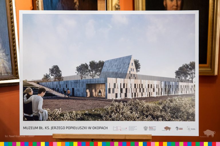 Wizualizacja Muzeum Błogosławionego ks. Jerzego Popiełuszko w Okopach