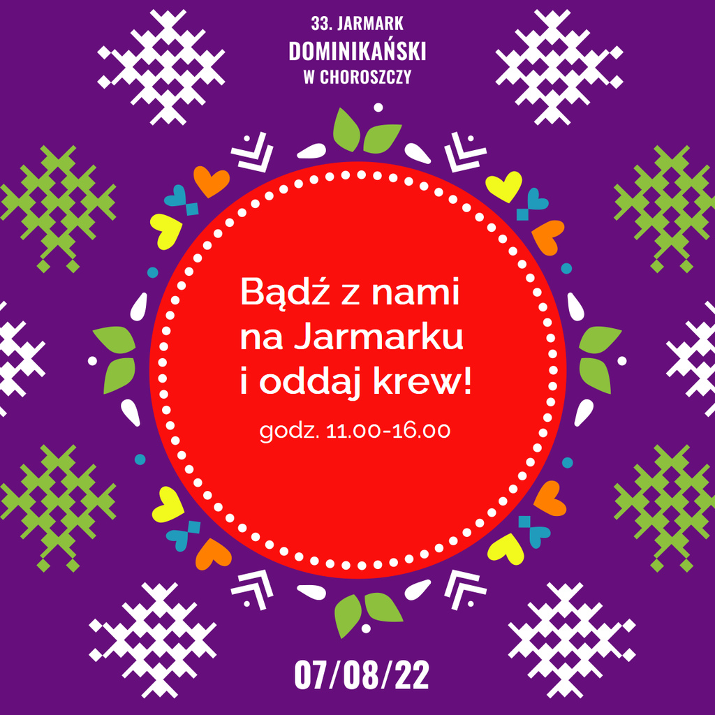 plakat Jarmarku Dominikańskiego w Choroszczy