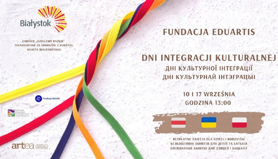 plakat prezentuje 5 tasiemek, każda w innym kolorze, które są zwinięte i połączone. obok jest nazwa i termin wydarzenia