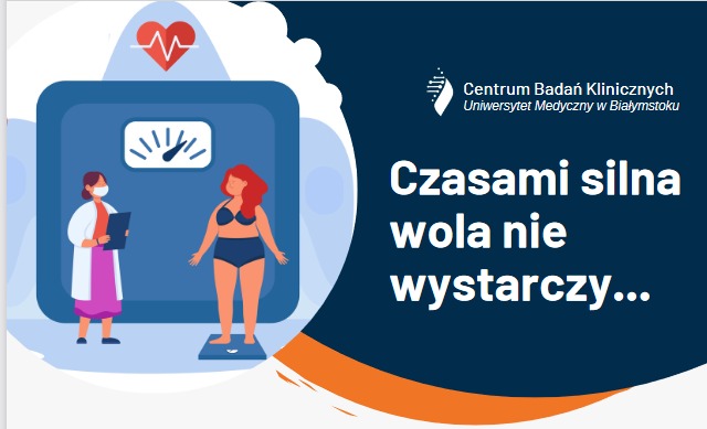 Plakat pokazuje rysunek kobiety na wadzę i obok lekarza