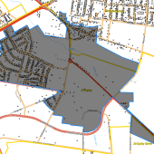 Mapka z zaznaczonym terenem.