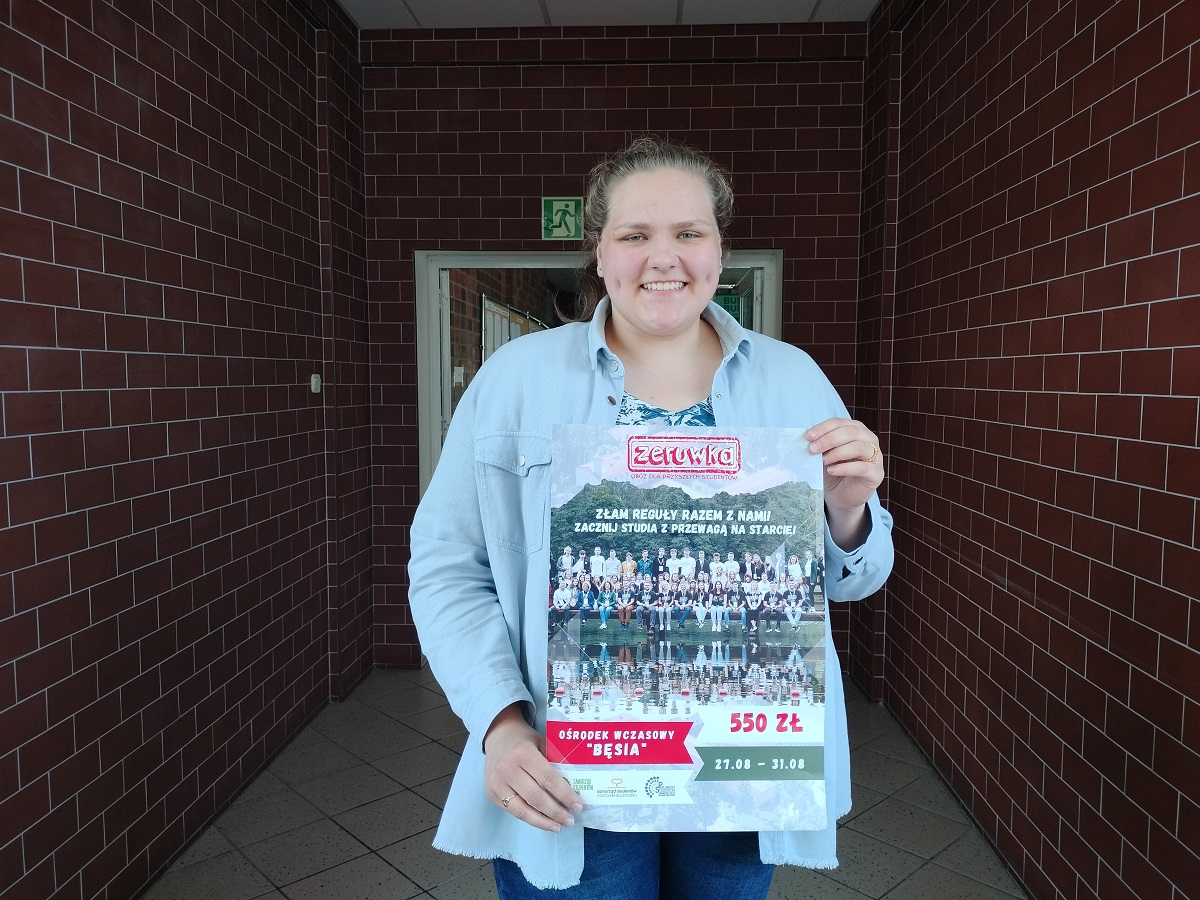 Emilia Bujnowska z Samorządu Studentów Politechniki Białostockiej