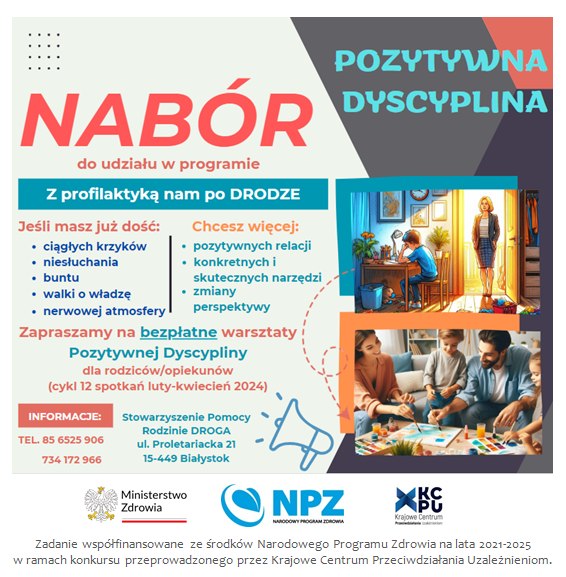 Plakat "Z profilaktyką nam po DRODZE"