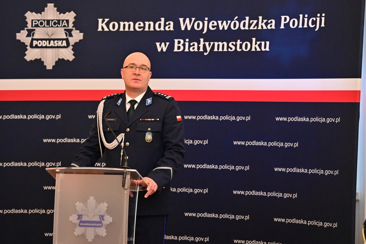 Komendant Wojewódzki Policji w Białymstoku Kamil Borkowski