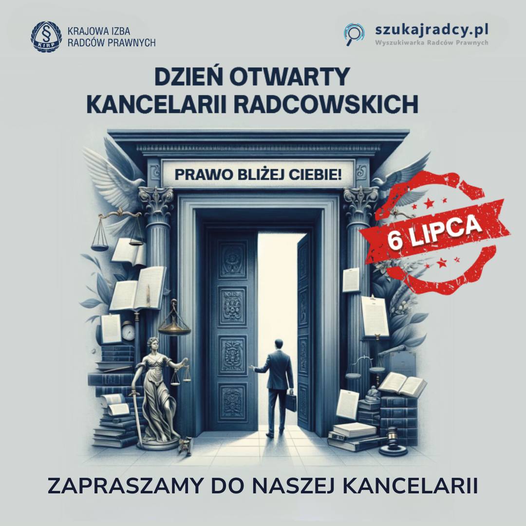 Oficjalna grafika promująca dzień otwarty kancelarii radcowskich