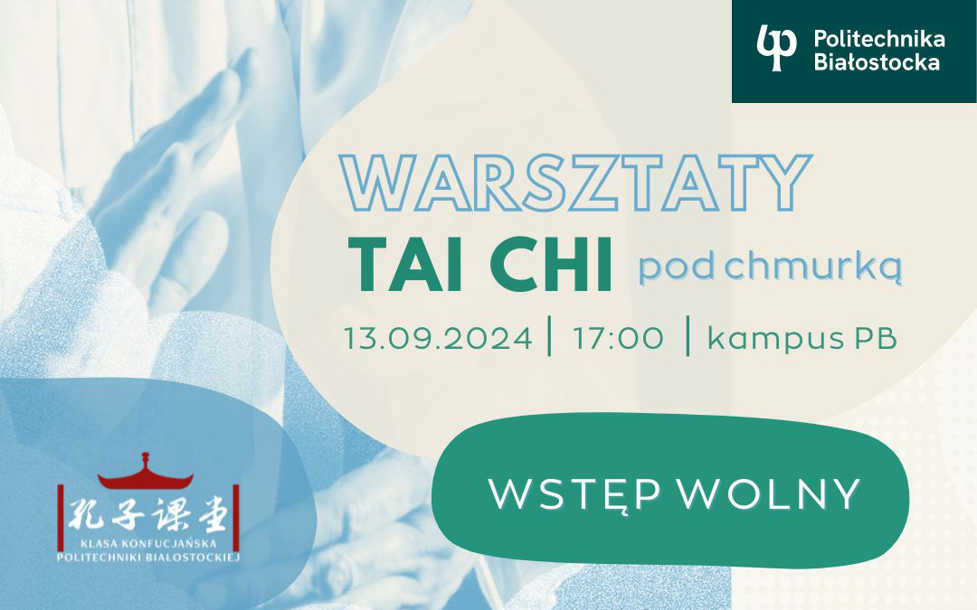 Grafika promująca warsztaty Tai Chi