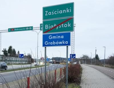 Gmina grabówka, tabliczka informacyjna