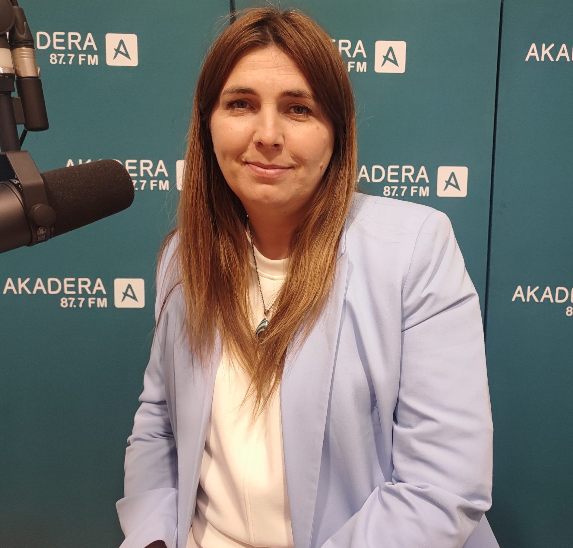 Magdalena Zawadzka w studio Akadera
