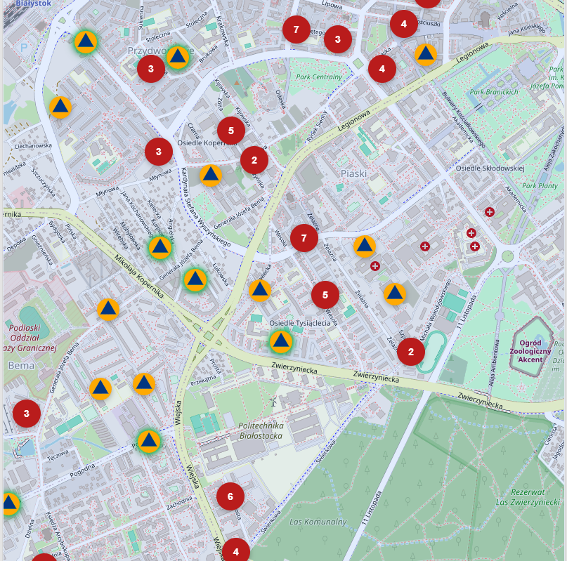 mapa schronień gdziesieukryc.pl