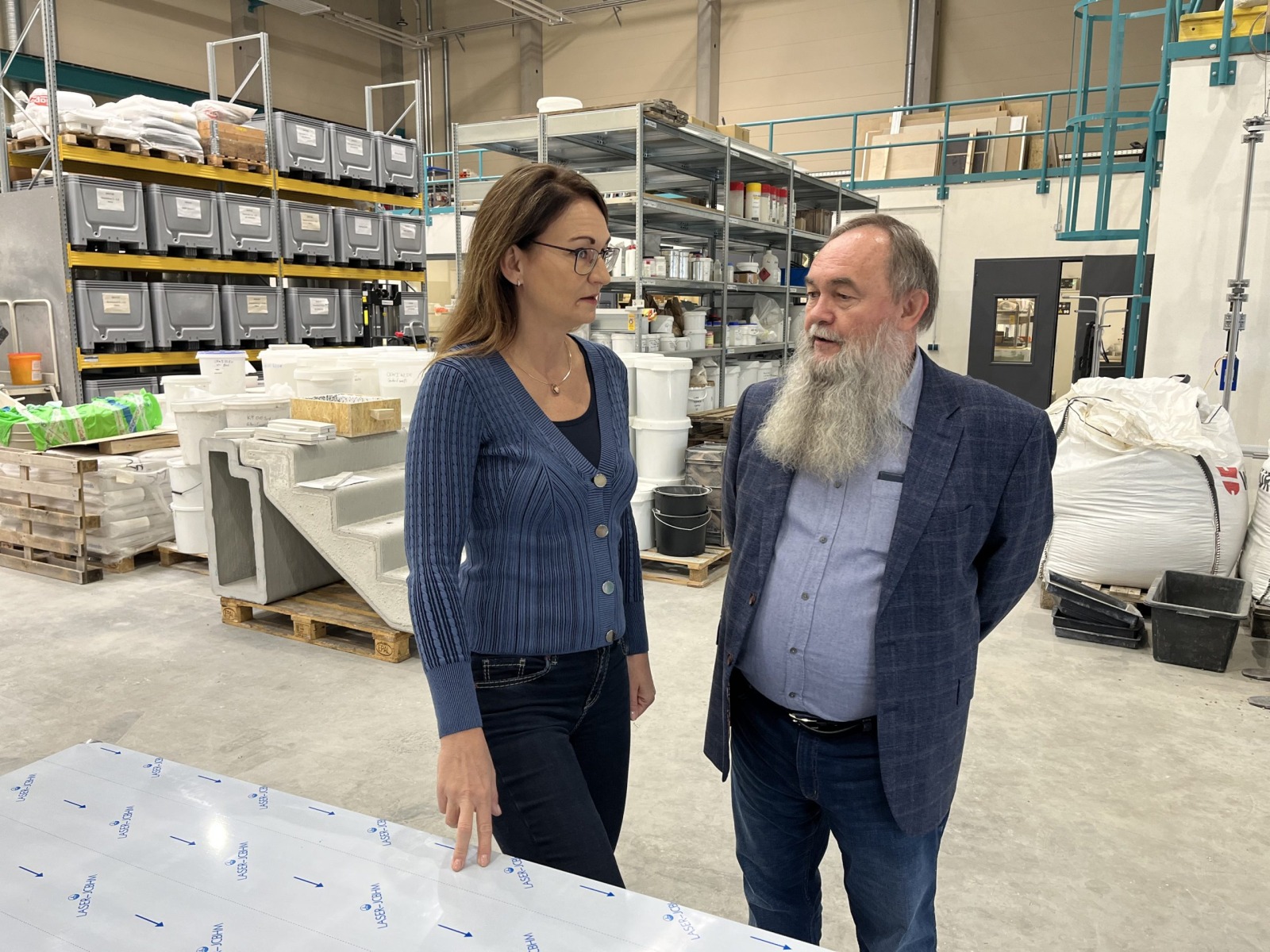 Wizyta władz PB w laboratorium budowlanym Uniwersytetu Technicznego w Chemnitz, Adam Jakuć