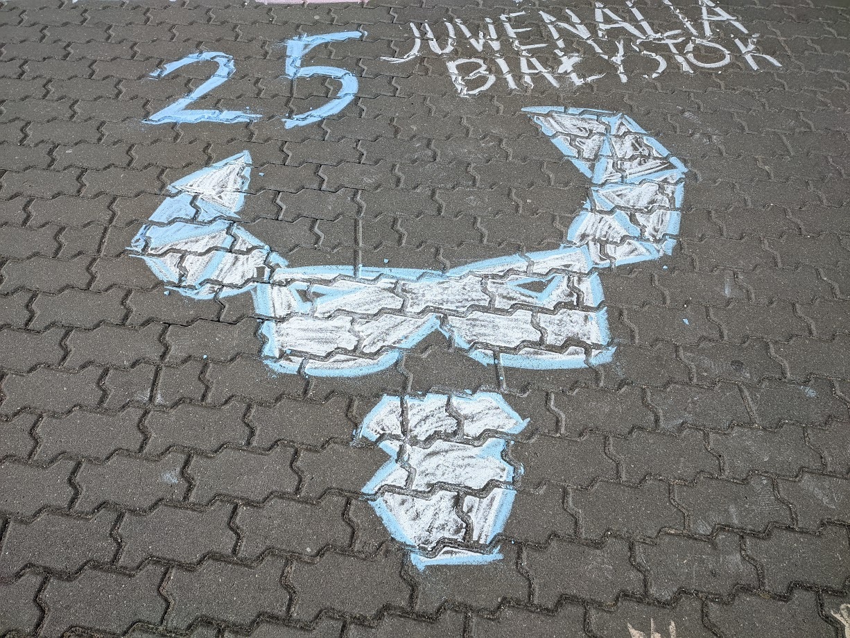 Malowanie kredą na kampusie PB, fot. Hanna Kość
