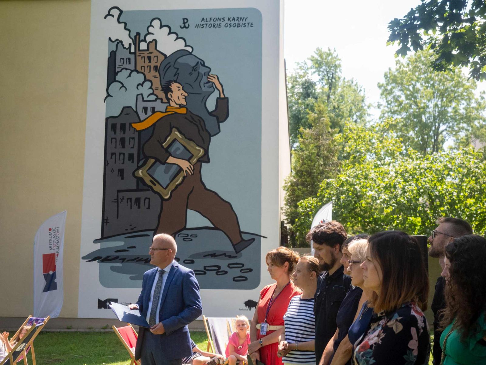 Mural przy Muzeum Rzeźby Alfonsa Karnego, fot. Jerzy Doroszkiewicz