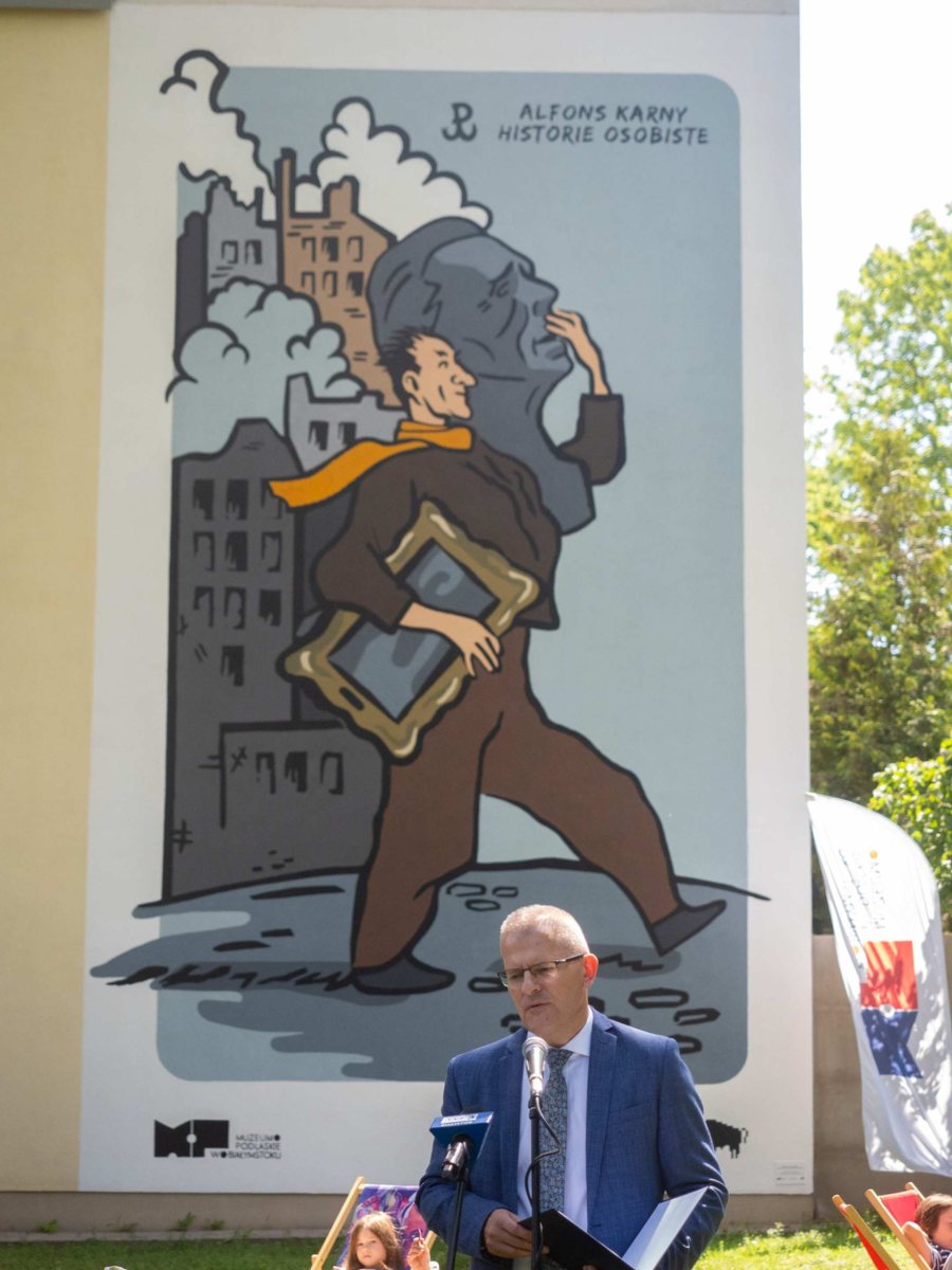 Mural przy Muzeum Rzeźby Alfonsa Karnego, fot. Jerzy Doroszkiewicz