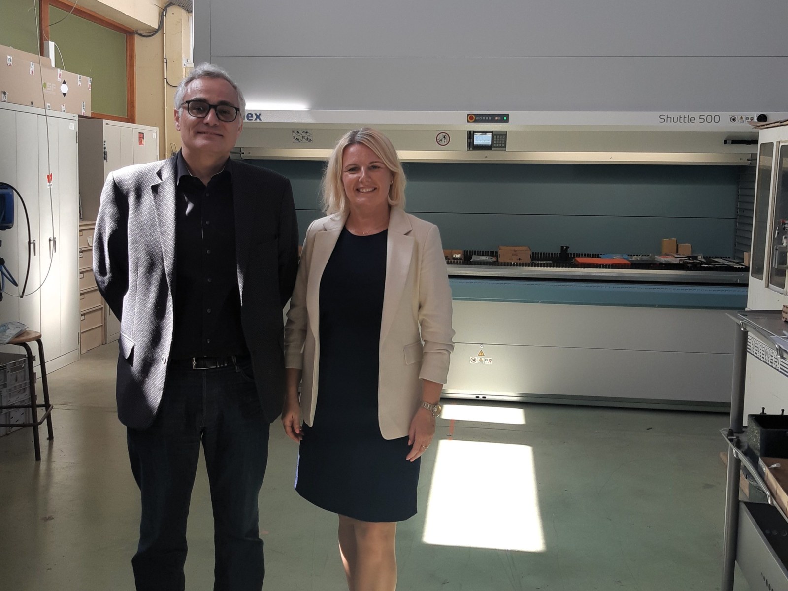 Prof. Joanna Mystkowska podczas spotkania z prof. Francoisem Vernay, opiekunem seminarium naukowego na Uniwersytecie w Perpignan.