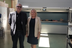Prof. Joanna Mystkowska podczas spotkania z prof. Francoisem Vernay, opiekunem seminarium naukowego na Uniwersytecie w Perpignan.