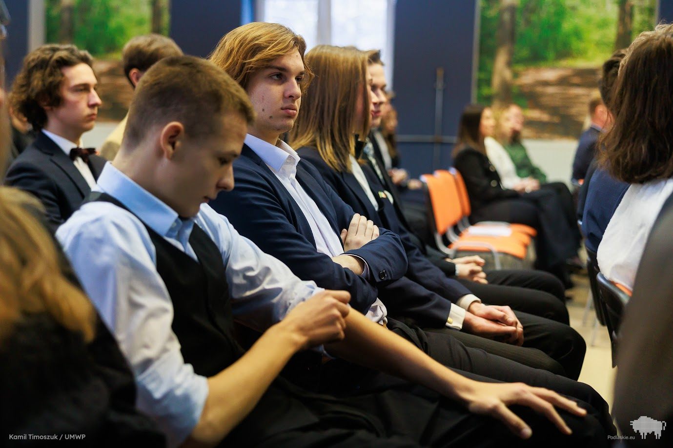 Najzdolniejsi uczniowie z Podlaskiego odebrali stypendia za wybitne osiągnięcia naukowe podczas uroczystej gali w Centrum Edukacji Nauczycieli w Białymstoku, fot. Kamil Timoszuk/UMWP