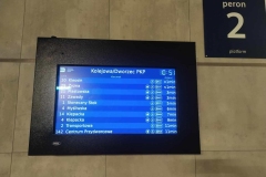 Monitor na dworcu PKP w Białymstoku, fot.: Hanna Kość