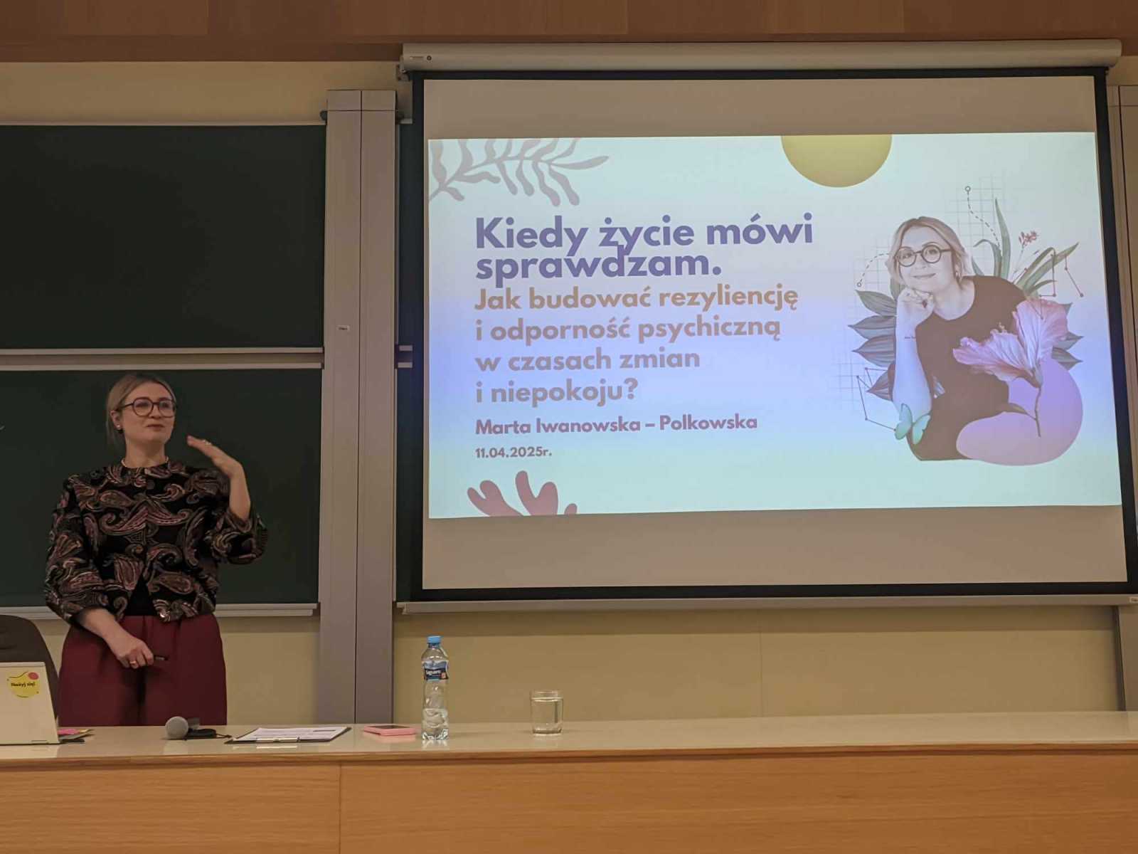 Wykład Kiedy życie mówi sprawdzam, fot. Hanna Kość
